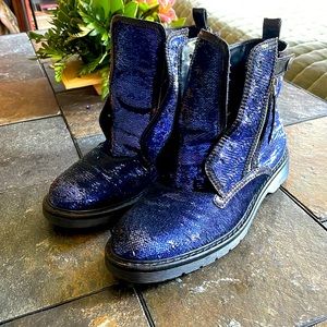 Metallic Sequined Boots
